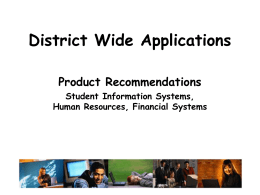 District Wide Applications