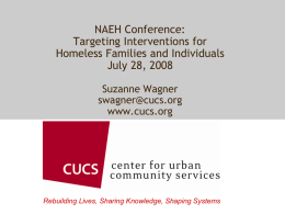 Targeting Interventions for Homeless Families and Individuals by