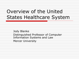 Overview of the U.S. Healthcare System