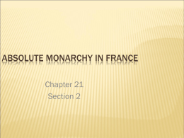 Chapter 21 section 2 the Reign of Louis XVI