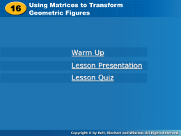 2/23/16 - Transformation with Matrices Powerpoint