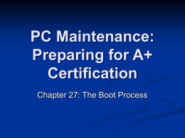Chapter 27 The Boot Process