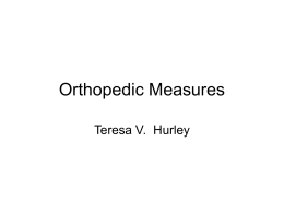 Orthopedic Measures