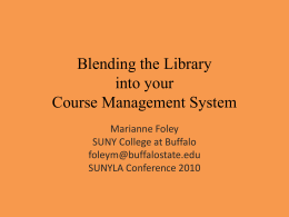 Blending the Library into your Course Management System