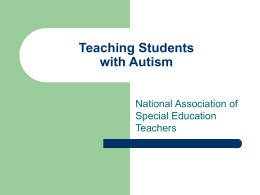 Teaching Students with Autism-Step by Step