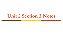 Unit 2 Section 3 Powerpoints - MrsB