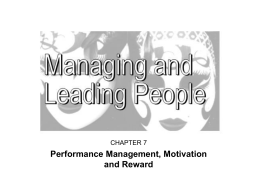 Managing and Leading People in High Performance