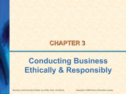 Ch 3 - Ethics and Social Responsibility