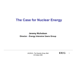 Jeremy Nicholson - case for nuclear
