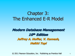 The Enhanced ER Model and Business Rules