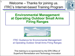 Environmental Management at Operating Outdoor Small Arms Firing