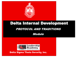 Official Songs - Delta Sigma Theta Sorority. Inc.