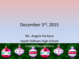 File - Ms. Angela PachecoPhysics and ForensicsSouth