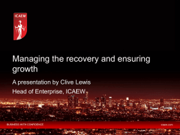 Managing the recovery and ensuring growth