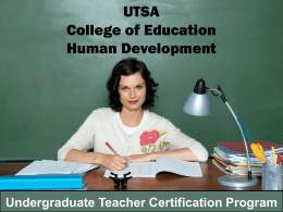 UTSA College of Education Human Development Advising