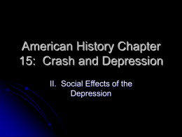 American History Chapter 15: Crash and Depression