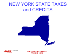 new york state training - AARP Tax-Aide