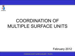 4.03 Coordination of Multiple Surface Units