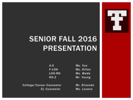 Senior fall 2014 presentation