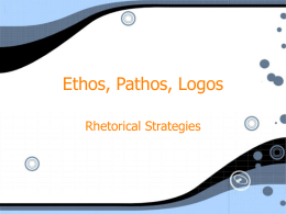 Ethos, Pathos, Logos