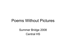 Poems Without Pictures