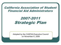 CASFAA Strategic Planning Survey Results