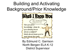 Building and Activating Background Knowledge