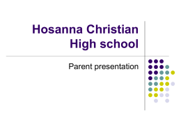 here - Hosanna Christian School