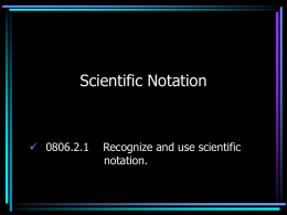 Scientific Notation Powerpoint