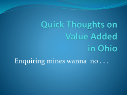 Quick Thoughts on Value Added in Ohio