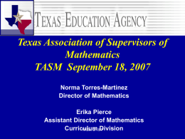 Texas Association of Supervisors of Mathematics