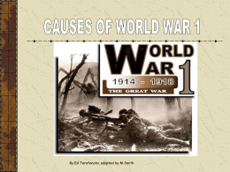 Causes of World War 1 - 20th Century History
