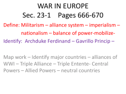 WAR IN EUROPE Sec. 23-1