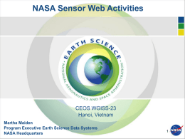 WGISS23_NASA_Sensor_Web