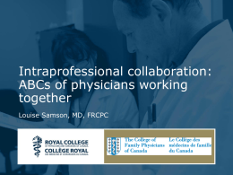 intraprofessionalism_e - The Royal College of Physicians and