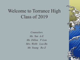 1 year - Torrance High School