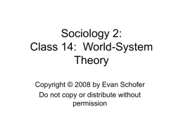 World system Theory - UCI Social Sciences
