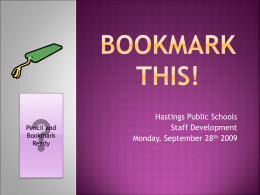 Bookmark This! - Hastings Public Schools