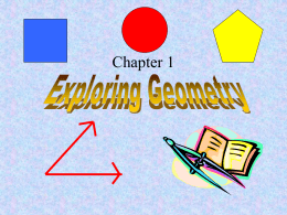 Chapter 1 Tools Of Geometry