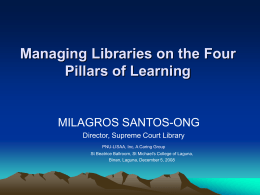 Managing Libraries on the Four Pillars of Learning