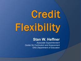 Credit Flexibility - Ohio Department of Education