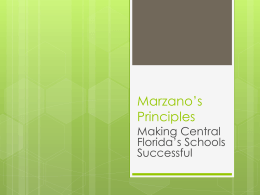 Marzano`s Principles