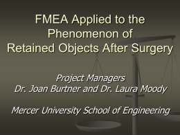 Failure Modes and Effects Analysis of Surgical