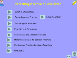 Percentages without a calculator