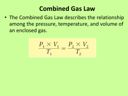 Combined Gas Law - Problem