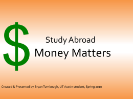 Money Matters - McCombs School of Business
