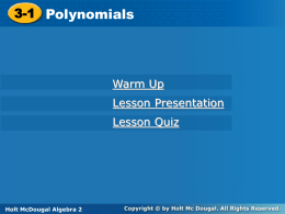 3.1 Polynomials PP