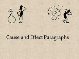 Cause and Effect Paragraphs