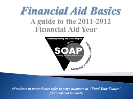 Financial Aid Basics - San Diego and Imperial Counties Cal-SOAP