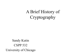 A Brief History of Cryptography